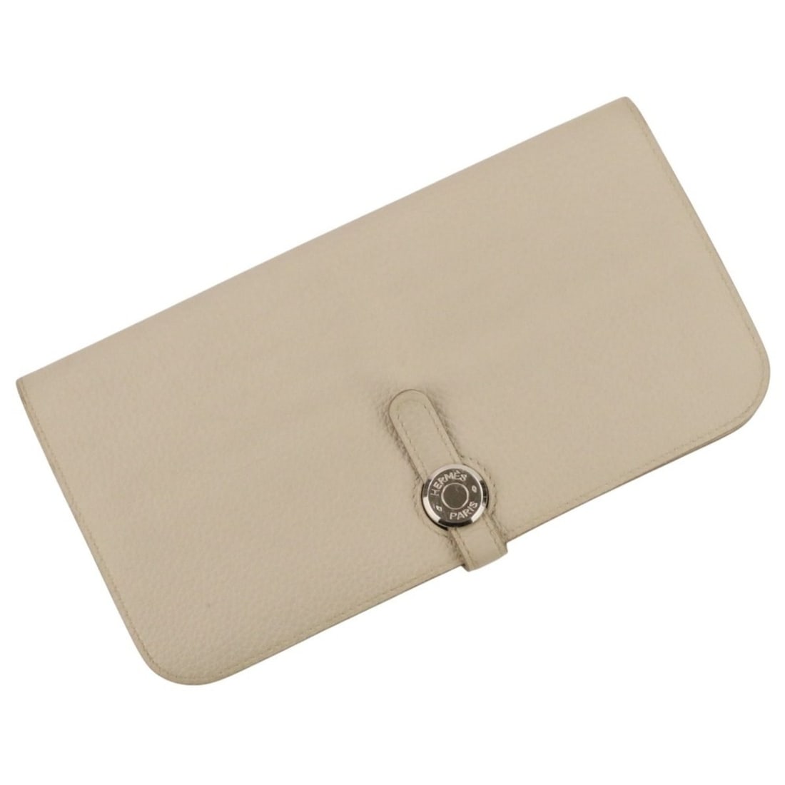 HERMES Dogon Long Wallet, Togo Leather, Trench, D, Women's: --- Catalog ---Category: SizeSize (HxWxD): 10.5cm x 20.3cm x 1.5cm / 4.13'' x 7.99'' x 0.59''Category: DesignType: Long wallet (bi-fold)Color: Beige, GrayGender: WomenMaterial: Togo leather Category: