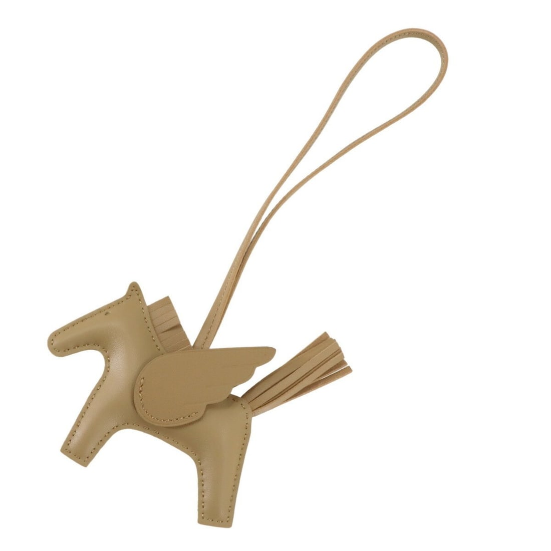 Hermes Rodeo Pegasus PM Accessory Bag Charm, Agneau Milo Swift Leather, Chai, K Stamp (1 of 4)