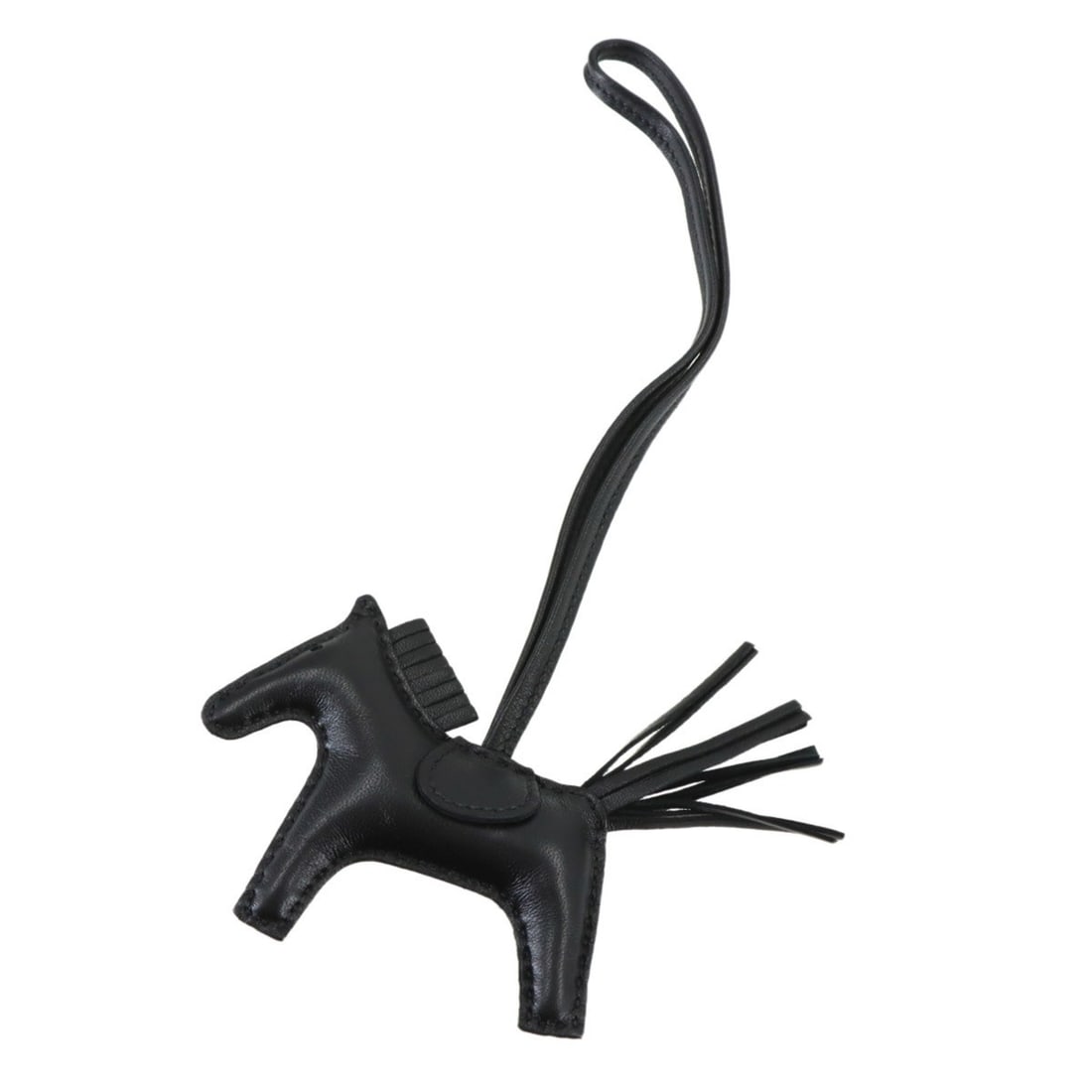 Hermes Rodeo PM So Black Accessory Bag Charm, Agneau Milo, U Stamp.: --- Catalog ---Category: PackNumber in Pack: 9Category: SizeChain Length: 175.00mm / 6.89''Size (HxWxD): 75.00mm x 125.00mm / 2.95'' x 4.92''Category: DesignType: Handbag charmColor: BlackGender: Wome