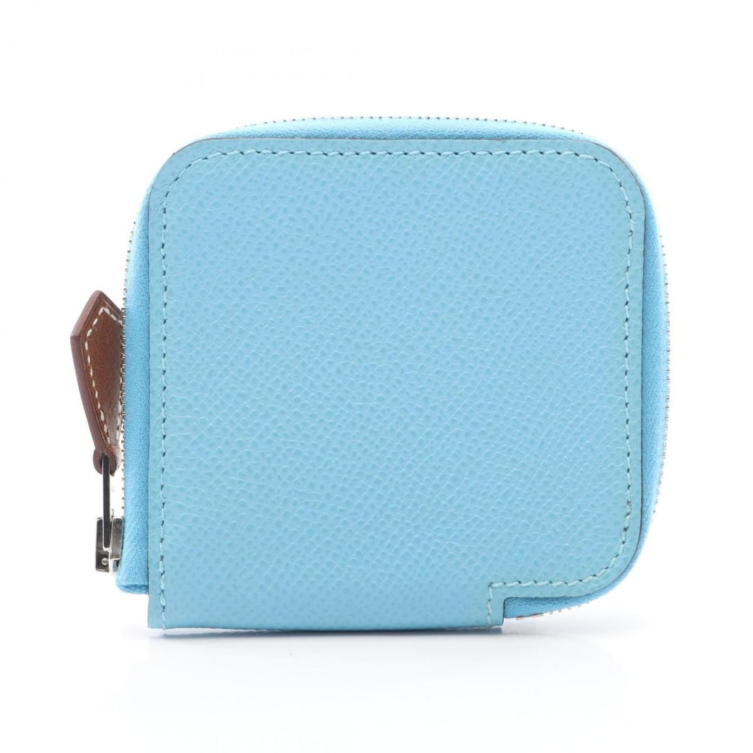 Hermes Azap Compact Mini Silk In Wallet/Coin Case, Leather, Veau Epsom, Women's, Blue, Celeste: --- Catalog ---Category: SizeSize (HxWxD): 8cm x 8cm x 1.5cm / 3.14'' x 3.14'' x 0.59''Category: DesignType: Coin purse/coin caseColor: BlueGender: WomenMaterial: Epsom leather Category: GeneralBrand:
