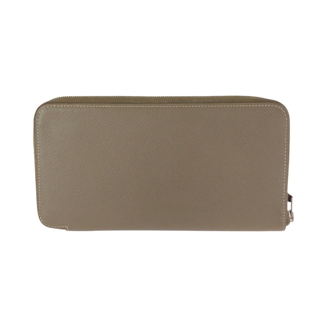 HERMES Azap Long Silk In Etoupe Beige Silver Hardware Veau Epsom Leather Wallet Round Zipper ?O: --- Catalog ---Category: SizeSize (HxWxD): 11cm x 20cm x 1.5cm / 4.33'' x 7.87'' x 0.59''Category: DesignType: Long wallet (bi-fold)Color: Beige, Etoupe grayGender: WomenMaterial: Epsom leather Catego