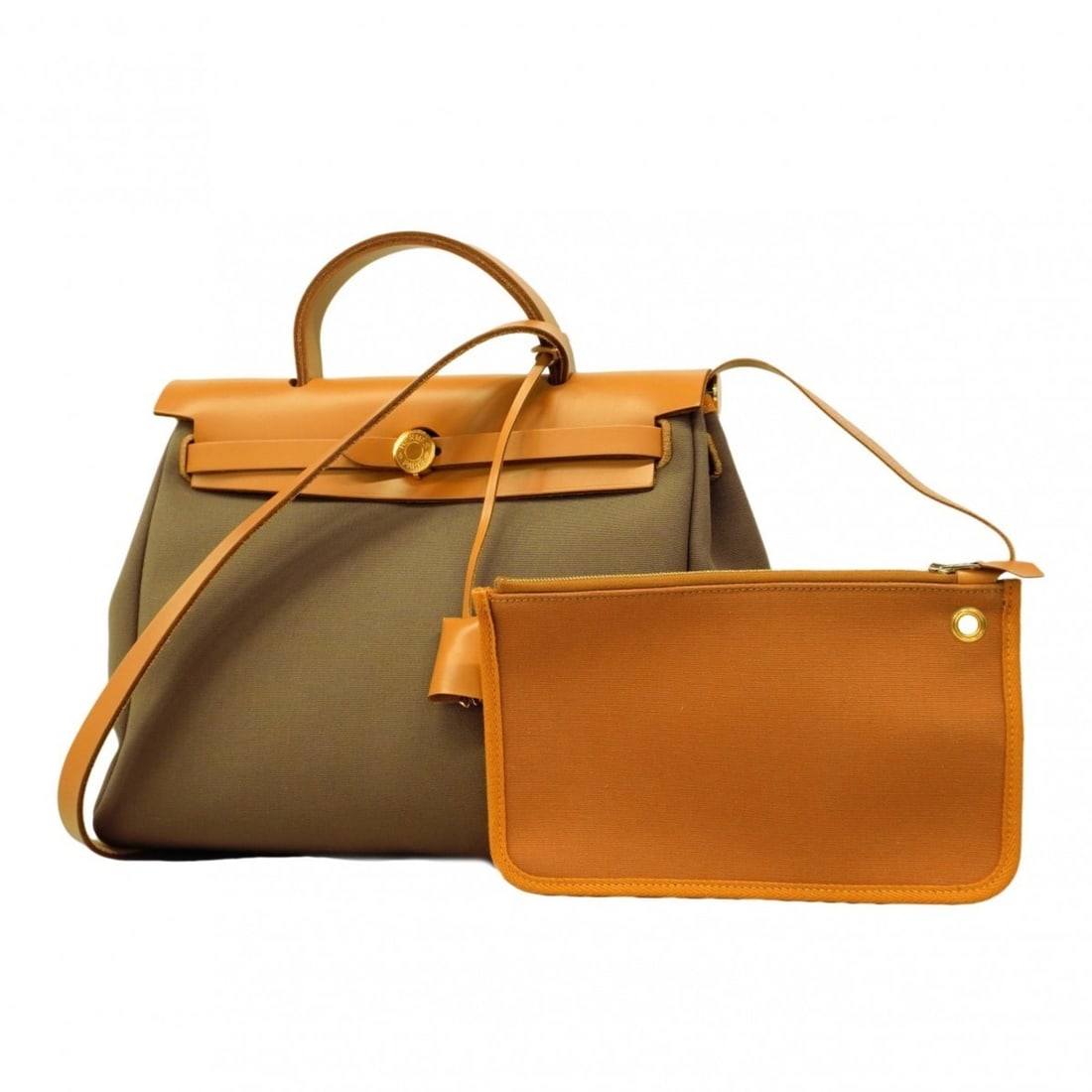 Hermes Herbag Zip PM Toile Officier Natural B Stamp 2-way bag for women (1 of 11)