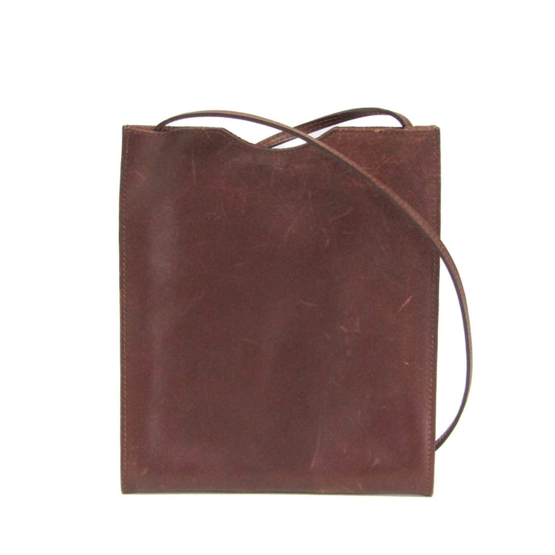 Hermes Onimaitou Men,Women Box Calf Leather Shoulder Bag Brown: --- Catalog ---Category: SizeSize (HxWxD): 19cm x 16.5cm x 1.5cm / 7.48'' x 6.49'' x 0.59''Strap Length: 117cm / 46.06''Category: DesignType: Shoulder bagColor: BrownGender: Men,WomenClosure: OpenMate