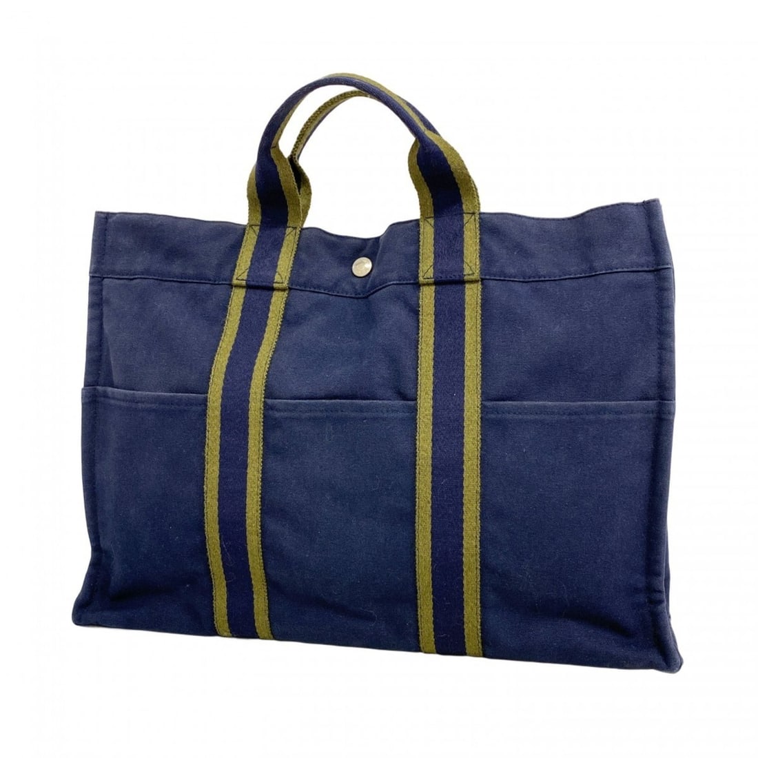 Hermes Fourre-Tout MM Canvas Tote Bag, Navy, Men's & Women's (1 of 10)