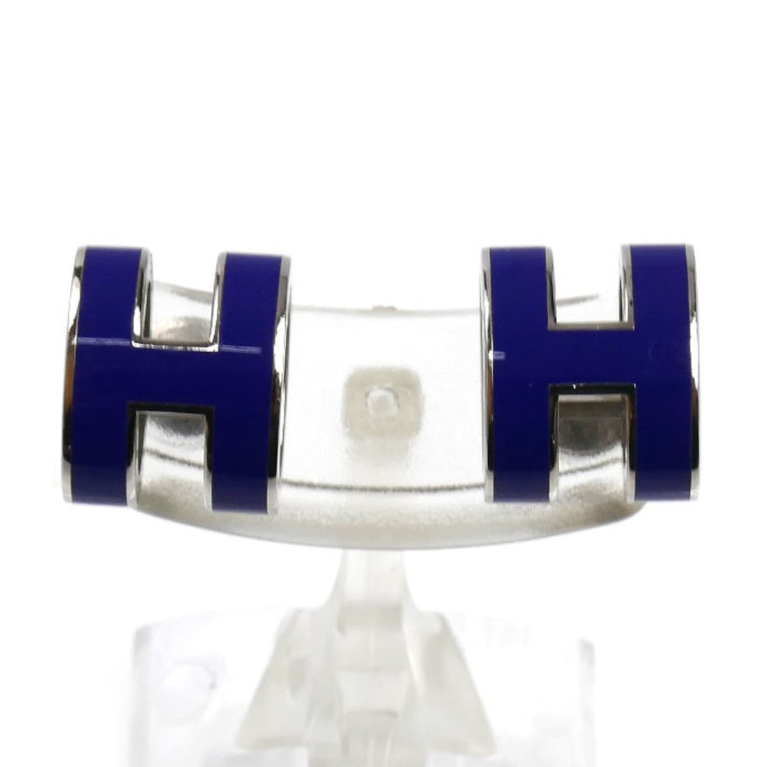 HERMES Hermes Metal Mini Pop H Earrings 5.2g Women's (1 of 5)