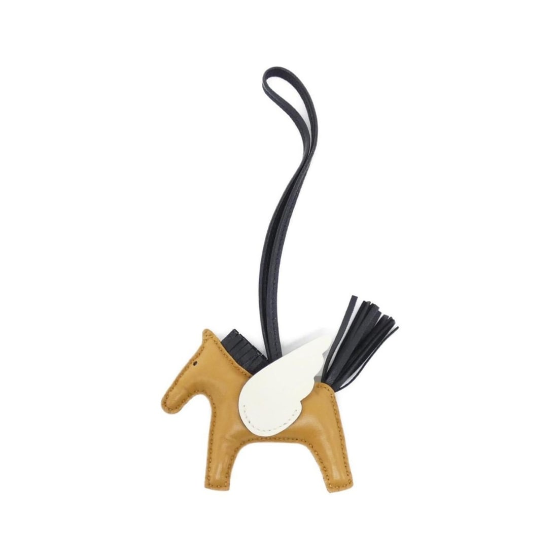 Hermes Rodeo Pegasus Accessory Bag Charm PM 083010CA: --- Catalog ---Category: SizeSize (HxWxD): 75.00mm x 85.00mm / 2.95'' x 3.35''Category: DesignType: Handbag charmColor: Black, BrownGender: WomenMaterial: Agneau MiloCategory: GeneralMPN: