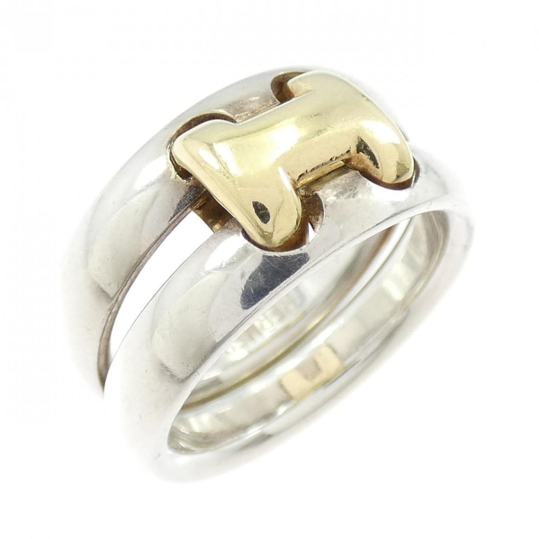 Hermes Hermès Olympe Ring: --- Catalog ---Category: SizeUS Size: 6.5Brand Size: 52Category: DesignType: Band ringGender: WomenCategory: GeneralBrand: Hermes--- Item List ---Section: ConditionRanking: Rank B Used - Traces of