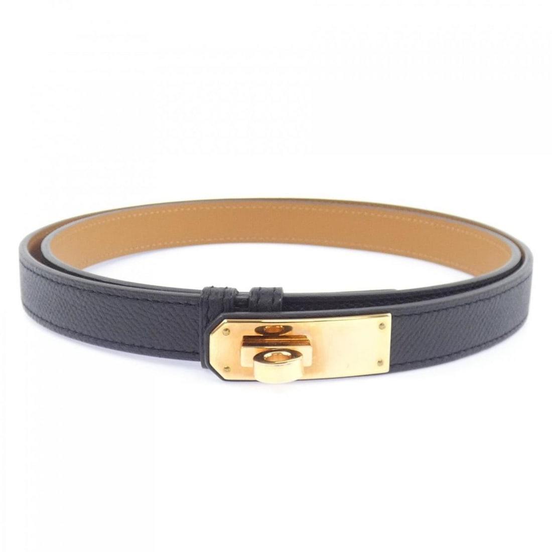 Hermes Kelly 18mm Belt: --- Catalog ---Category: SizeWidth: 2cm / 0.78''Length: 105cm / 41.33''Category: DesignType: Standard beltColor: BlackGender: WomenCategory: GeneralBrand: Hermes--- Item List ---Section: