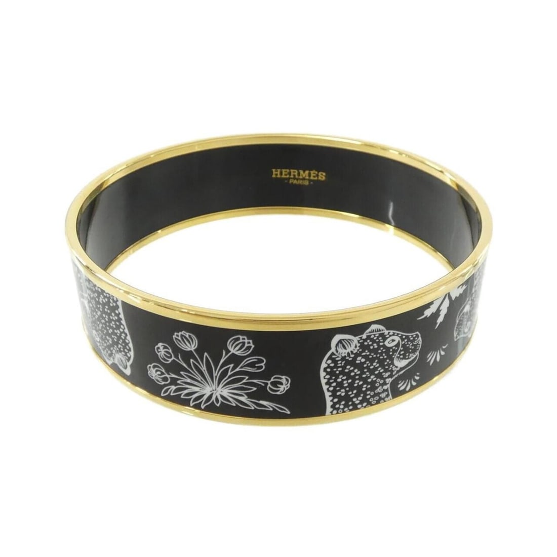 Hermes 112593FO Bangle: --- Catalog ---Category: SizeWidth: 21cm / 8.26''Category: DesignType: BangleColor: BlackGender: Men,WomenCategory: GeneralBrand: Hermes--- Item List ---Section: ConditionRanking: Rank A Used - A few