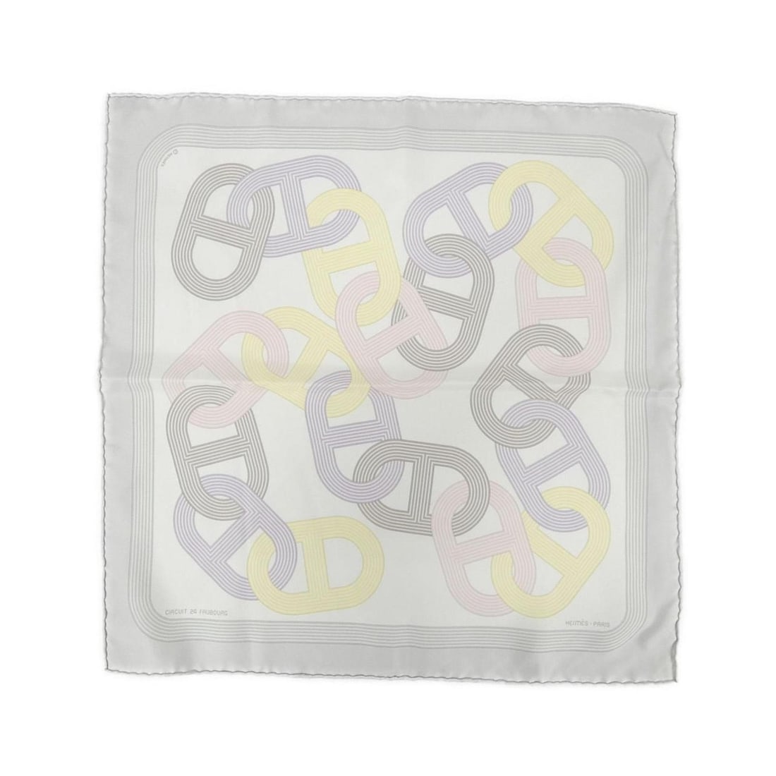Hermes Gavroche 892507S Scarf/Muffler: --- Catalog ---Category: SizeSize (LxW): 45cm x 45cm / 17.71'' x 17.71''Category: DesignType: ScarfColor: WhiteGender: Women,MenCategory: GeneralBrand: Hermes--- Item List ---Section: