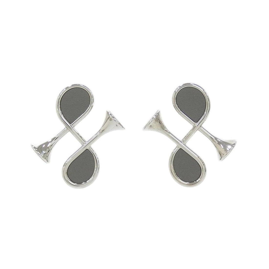 Hermes Col H 500078FK Earrings: --- Catalog ---Category: SizeSize (HxWxD): 30.00mm x 25.00mm / 1.18'' x 0.98''Category: DesignType: Stud earringsColor: Gray, SilverGender: Women,MenMaterial: Swift leatherCategory: GeneralMPN: