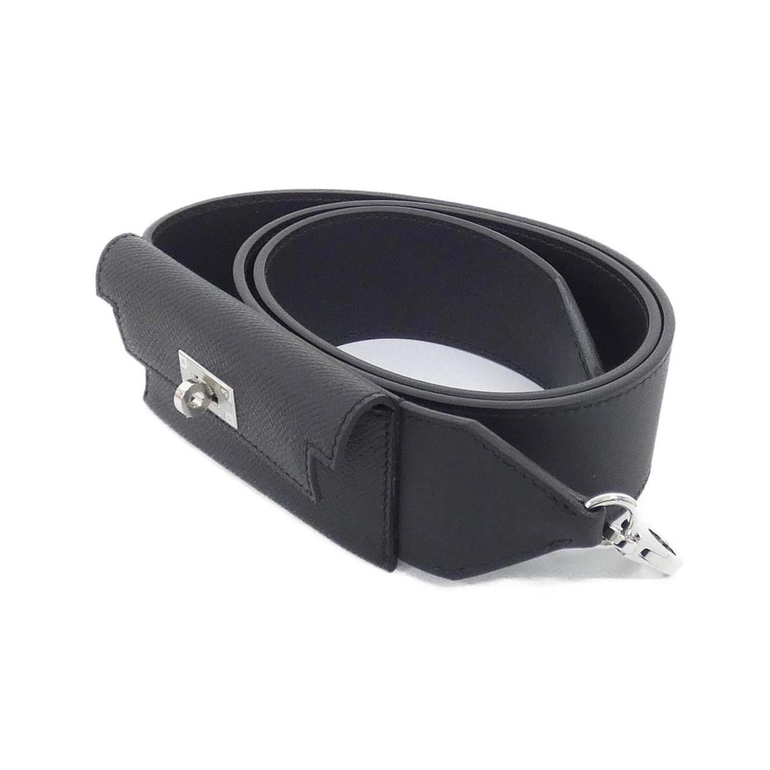 Hermes Kelly Pocket 079214CK Strap: --- Catalog ---Category: SizeHandle/Strap Length: 112.5cm / 44.29''Category: DesignType: StrapColor: BlackGender: WomenMaterial: Epsom leather, Swift leatherCategory: GeneralBrand: Hermes--- Item