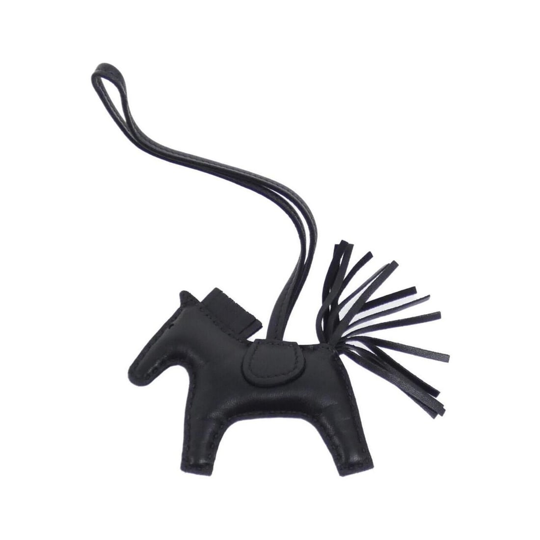 Hermes Rodeo Accessory Bag Charm PM 064929CA: --- Catalog ---Category: SizeChain Length: 370.00mm / 14.57''Size (HxWxD): 75.00mm x 85.00mm / 2.95'' x 3.35''Category: DesignType: Handbag charmColor: BlackGender: Women,MenMaterial: Agneau