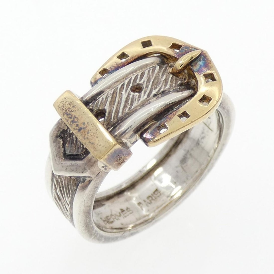 Hermes ring: --- Catalog ---Category: SizeJP Size: 12.5US Size: 6.5Category: DesignType: Band ringGender: WomenMaterial: Yellow gold (18K)Category: GeneralBrand: Hermes--- Item List ---Section: ConditionRanking: R