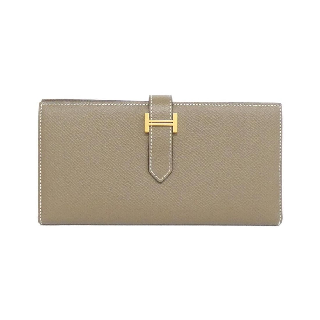 Hermes Bearn Soufflé 039785CC Wallet: --- Catalog ---Category: SizeSize (HxWxD): 9cm x 18cm x 1.5cm / 3.54'' x 7.08'' x 0.59''Category: DesignType: Long wallet (bi-fold)Color: Etoupe grayGender: WomenMaterial: Epsom leather Category: