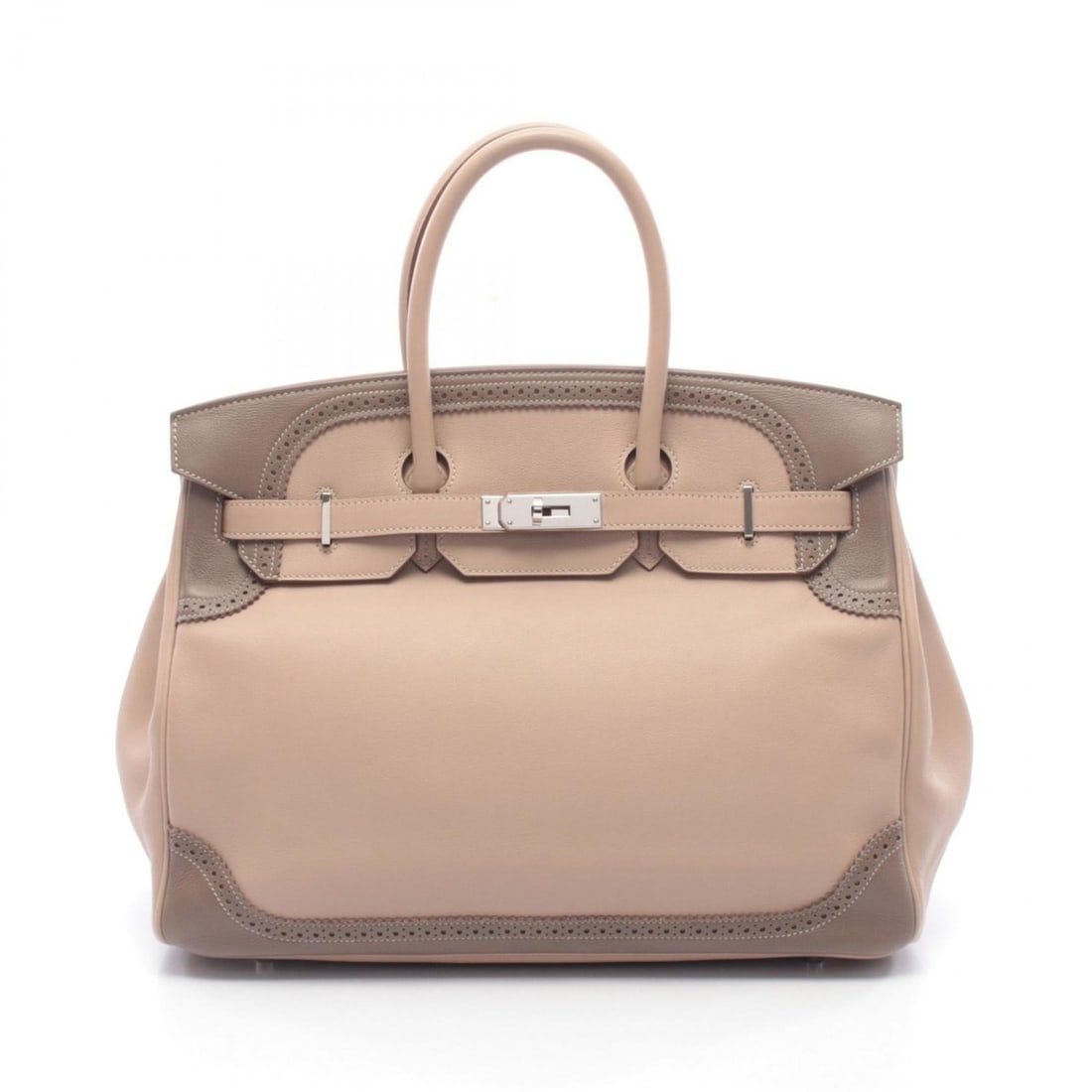 Hermes Birkin 35 Gillies Handbag, Leather, Veau Swift, Women's, Beige/Gray/Etoupe: --- Catalog ---Category: SizeSize (HxWxD): 28cm x 35cm x 18cm / 11.02'' x 13.77'' x 7.08''Category: DesignType: HandbagColor: Argile, Beige, Etoupe gray, GrayGender: WomenMaterial: Swift leather Categ