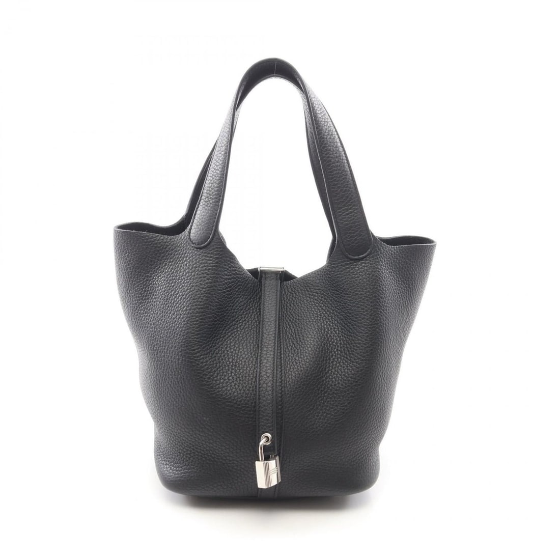 Hermes Picotin Lock MM Handbag, Leather, Taurillon Clemence Women's, Black: --- Catalog ---Category: SizeSize (HxWxD): 21cm x 22cm x 17cm / 8.26'' x 8.66'' x 6.69''Category: DesignType: HandbagColor: BlackGender: WomenMaterial: Taurillon clemence leather , Leather Category: G