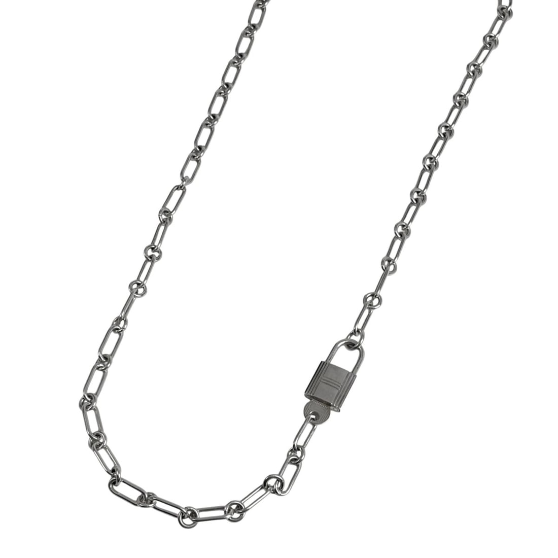 Hermes Hermès Alpha Kelly Cadena Long Necklace in 925 Sterling Silver for Women (1 of 6)