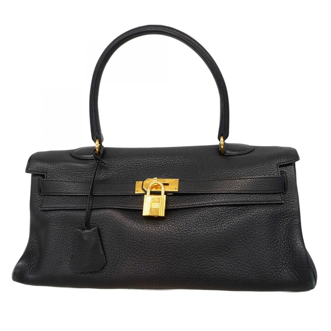 Hermes Togo Kelly Shoulder Bag, Black, Size L Engraved, Women's: --- Catalog ---Category: SizeSize (HxWxD): 18cm x 41cm x 15cm / 7.08'' x 16.14'' x 5.9''Category: DesignType: Shoulder bagColor: BlackGender: WomenMaterial: Togo leather Hardware Color: GoldCategory: