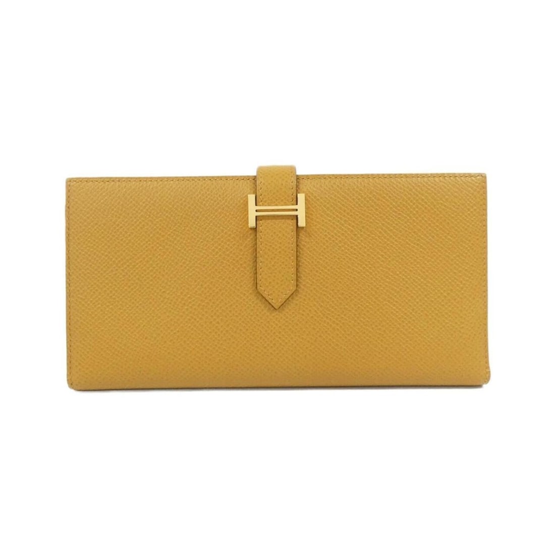 Hermes Bearn Souffle 039785CC Wallet: --- Catalog ---Category: SizeSize (HxWxD): 9cm x 17.5cm x 1.5cm / 3.54'' x 6.88'' x 0.59''Category: DesignType: Long wallet (bi-fold)Color: YellowGender: Men,WomenMaterial: Epsom leather Category: