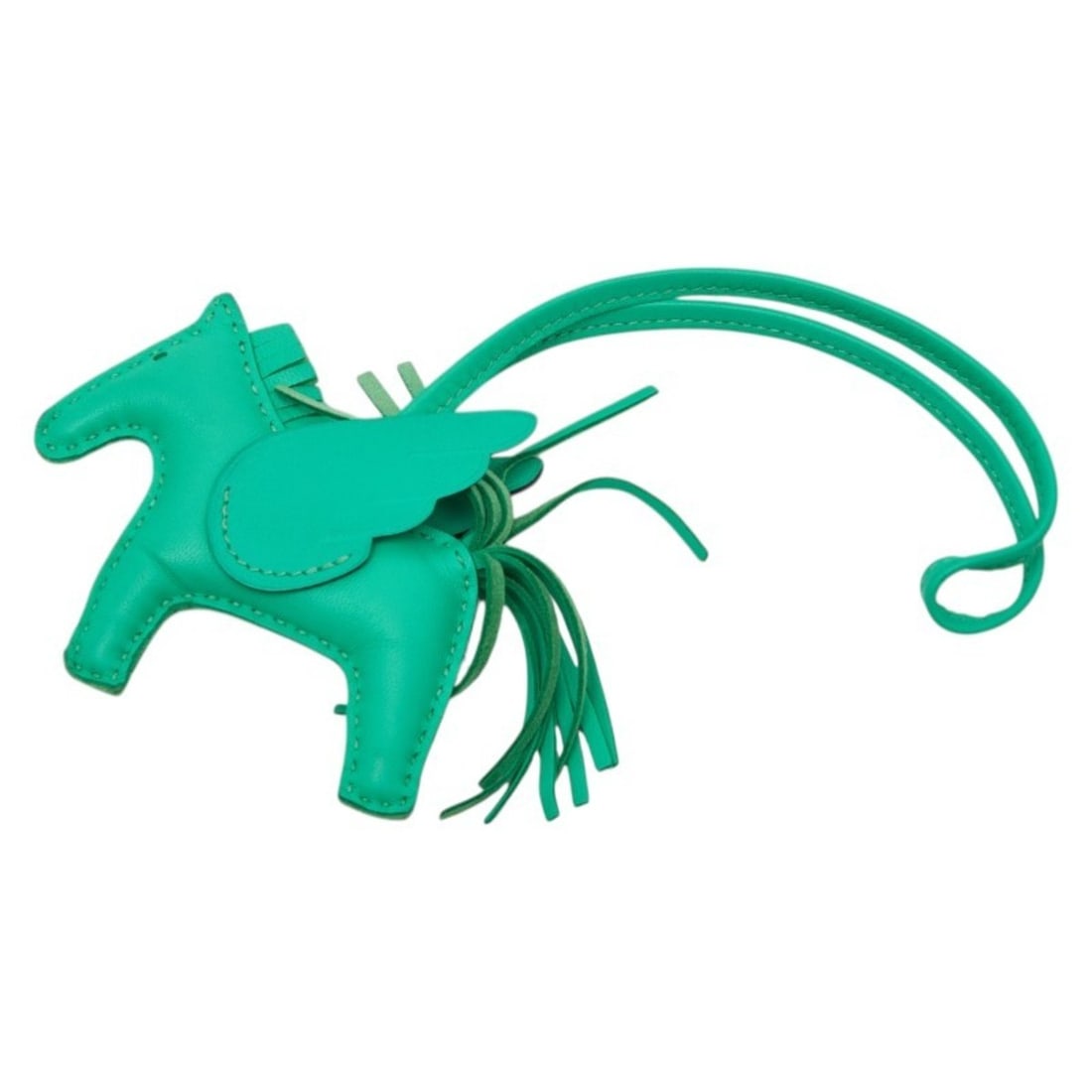Hermès Rodeo PM Pegasus Accessory Bag Charm Keychain Green Anjo Miro Women's HERMES: --- Catalog ---Category: SizeSize (HxWxD): 70.00mm x 80.00mm / 2.76'' x 3.15''Category: DesignType: Handbag charmColor: GreenGender: WomenMaterial: Agneau MiloCategory: GeneralBrand: Hermes--- Item