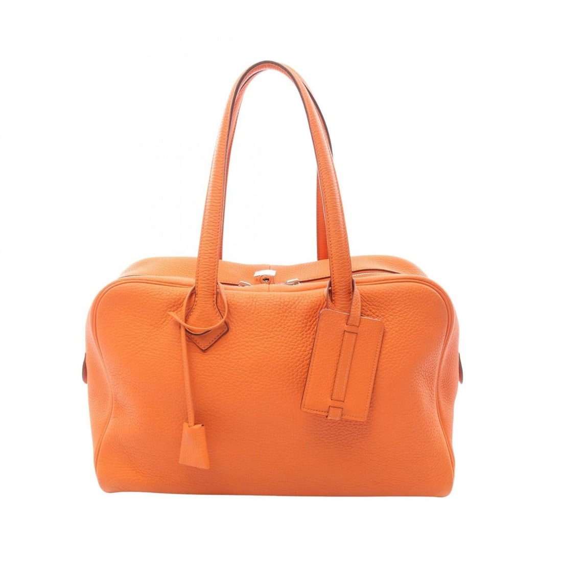 Hermes Hermès Victoria 35 handbag in Taurillon Clemence leather, orange.: --- Catalog ---Category: SizeSize (HxWxD): 22cm x 35cm x 15cm / 8.66'' x 13.77'' x 5.9''Category: DesignType: HandbagColor: OrangeGender: WomenMaterial: Taurillon clemence leather Category: