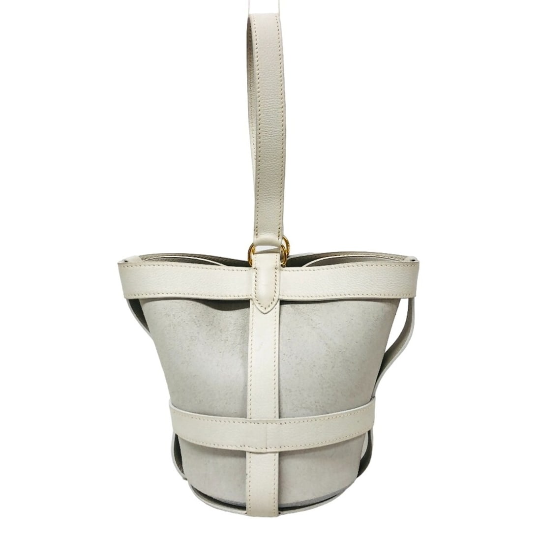 HERMES Musardine II 1995 Veau Gulliver Handbag White: --- Catalog ---Category: SizeSize (HxWxD): 16.5cm x 11.7cm x 11.7cm / 6.49'' x 4.6'' x 4.6''Category: DesignType: HandbagColor: WhiteGender: WomenMaterial: Leather Category: GeneralBrand: Hermes---
