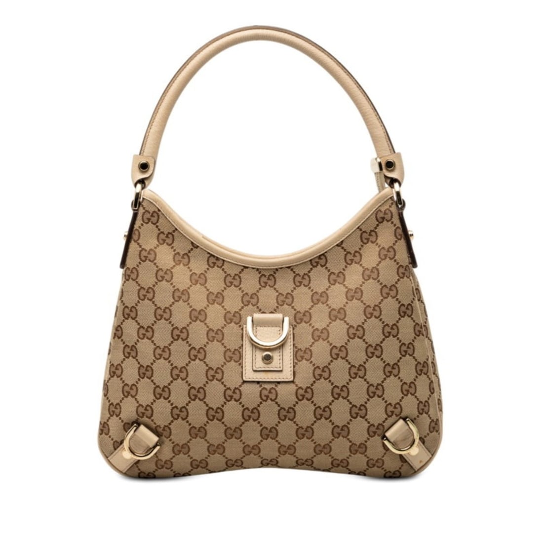 Gucci GG Canvas Abbey Handbag One-Shoulder Shoulder Bag 130738 Beige Leather Women's GUCCI (1 of 19)