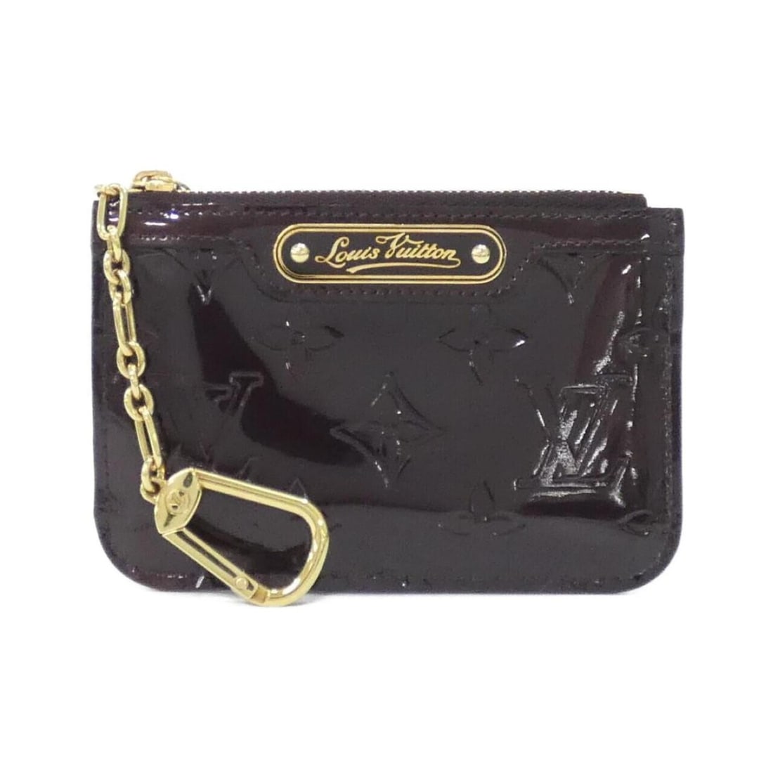 Louis Vuitton Vernis Pochette Clé M93557 Coin & Key Case: --- Catalog ---Category: SizeSize (HxWxD): 9cm x 13cm x 1cm / 3.54'' x 5.11'' x 0.39''Category: DesignType: Coin purse/coin caseColor: AmaranteGender: WomenMaterial: Leather Leather/Fur Type: Enamel L