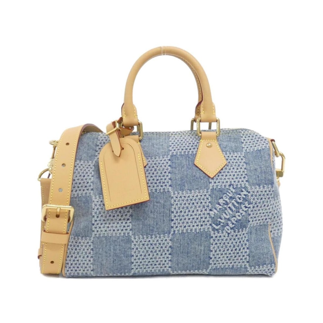 Louis Vuitton Damier Denim 3D Speedy Bandoulière 25cm N40700 Handbag: --- Catalog ---Category: SizeSize (HxWxD): 18cm x 25cm x 15cm / 7.08'' x 9.84'' x 5.9''Category: DesignType: HandbagColor: BlueGender: Women,MenMaterial: Coated canvas , Leather Hardware Color: GoldLe