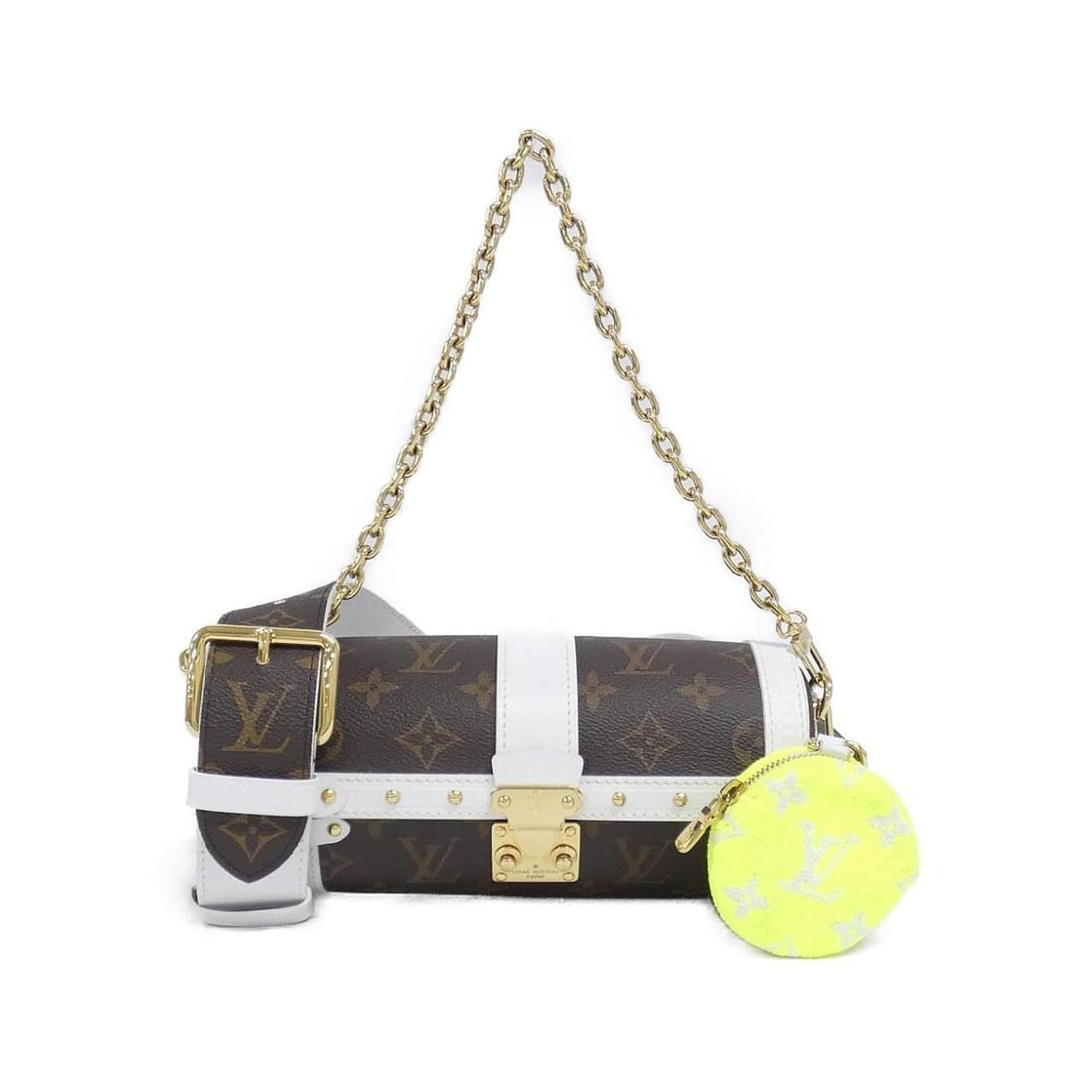 Louis Vuitton Monogram (LV Match) Papillon Trunk M81485 Shoulder Bag: --- Catalog ---Category: SizeSize (HxWxD): 9cm x 20cm x 9cm / 3.54'' x 7.87'' x 3.54''Category: DesignType: Pouch, Shoulder bagColor: Blanc, MarronGender: WomenMaterial: Coated canvas , Leather Hardwa