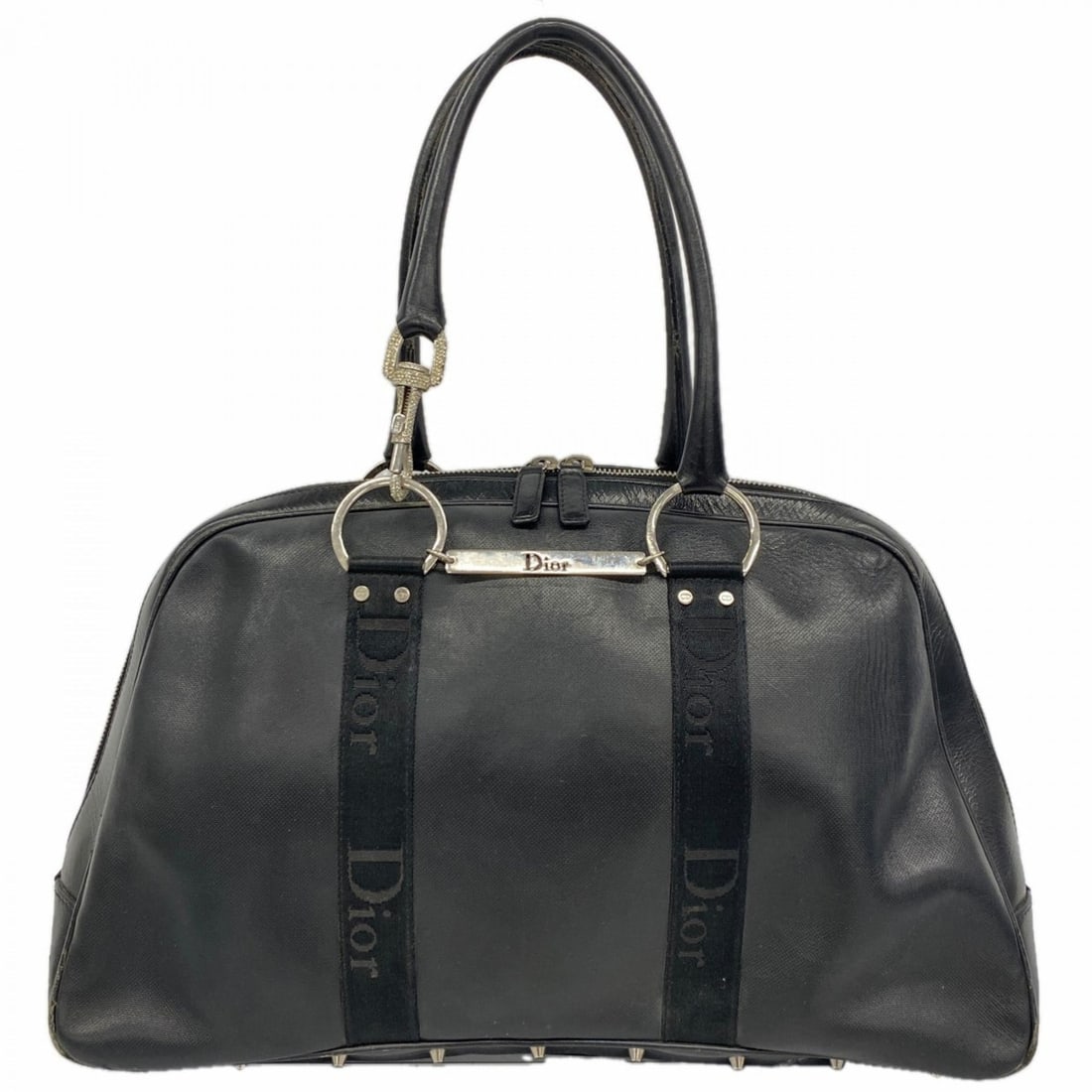 Christian Dior handbag, leather, black, women's.: --- Catalog ---Category: SizeSize (HxWxD): 23cm x 39cm x 10cm / 9.05'' x 15.35'' x 3.93''Category: DesignType: HandbagColor: BlackGender: WomenMaterial: Leather Hardware Color: SilverCategory: General