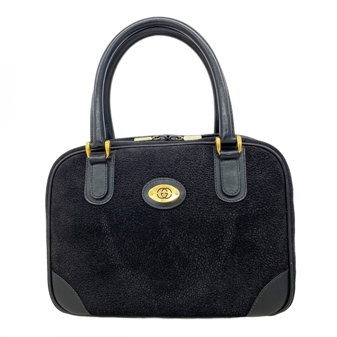 Gucci handbag, Old 000 39 0030, suede, black, women's.: --- Catalog ---Category: SizeSize (HxWxD): 18cm x 25cm x 10cm / 7.08'' x 9.84'' x 3.93''Category: DesignType: HandbagColor: BlackGender: WomenMaterial: Suede Hardware Color: GoldCategory: GeneralMPN: