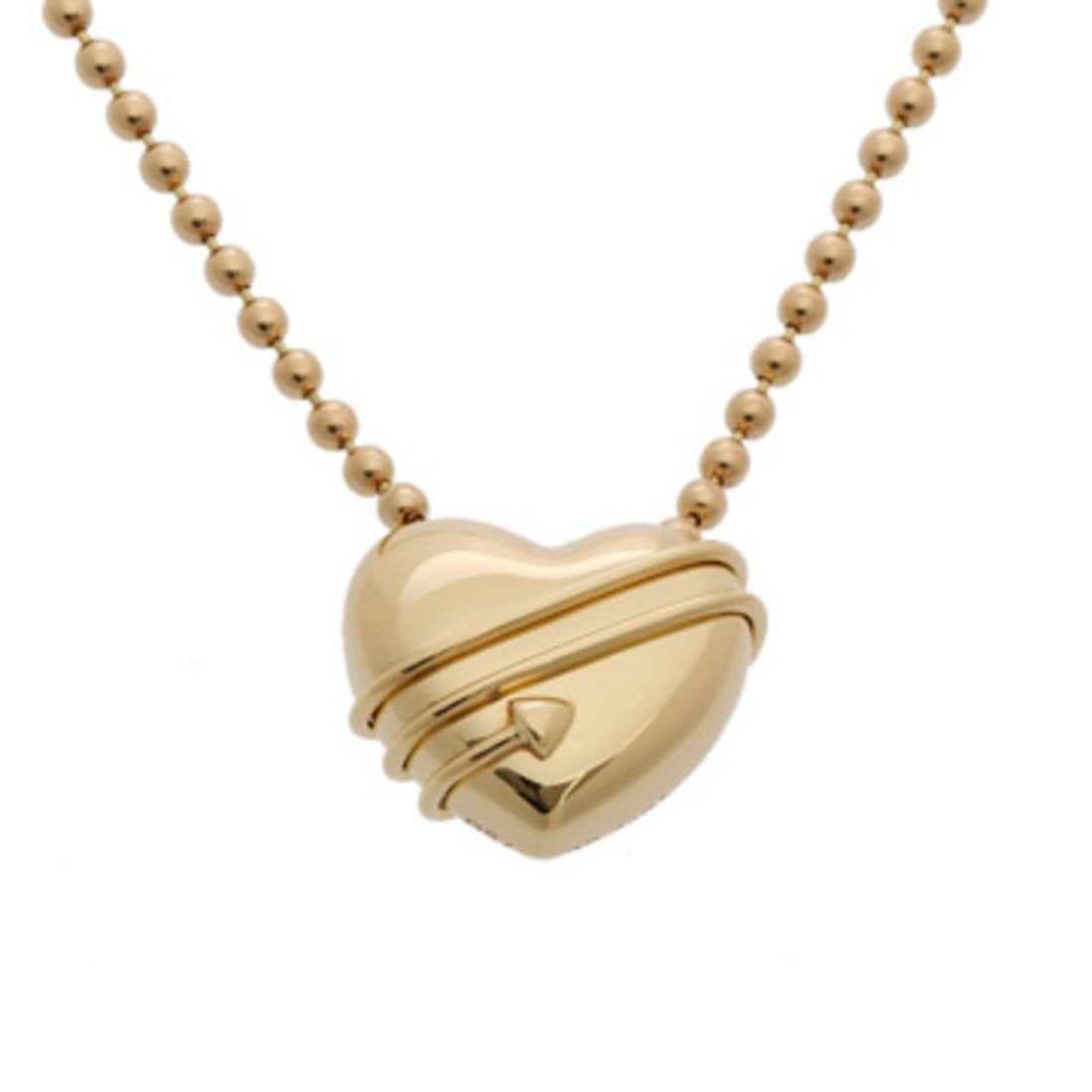 TIFFANY&Co. Tiffany Heart & Arrow Women's 18K Yellow Gold (YG) Necklace, Grade A, Used, Ginzo: --- Catalog ---Category: SizePendant Size: 17mm x 20.5mm / 0.66'' x 0.8''Neck Circumference: 40 cm / 15.74''Category: DesignGender: WomenMaterial: Yellow gold (18K)Necklace Type: NecklaceCategory: Gen