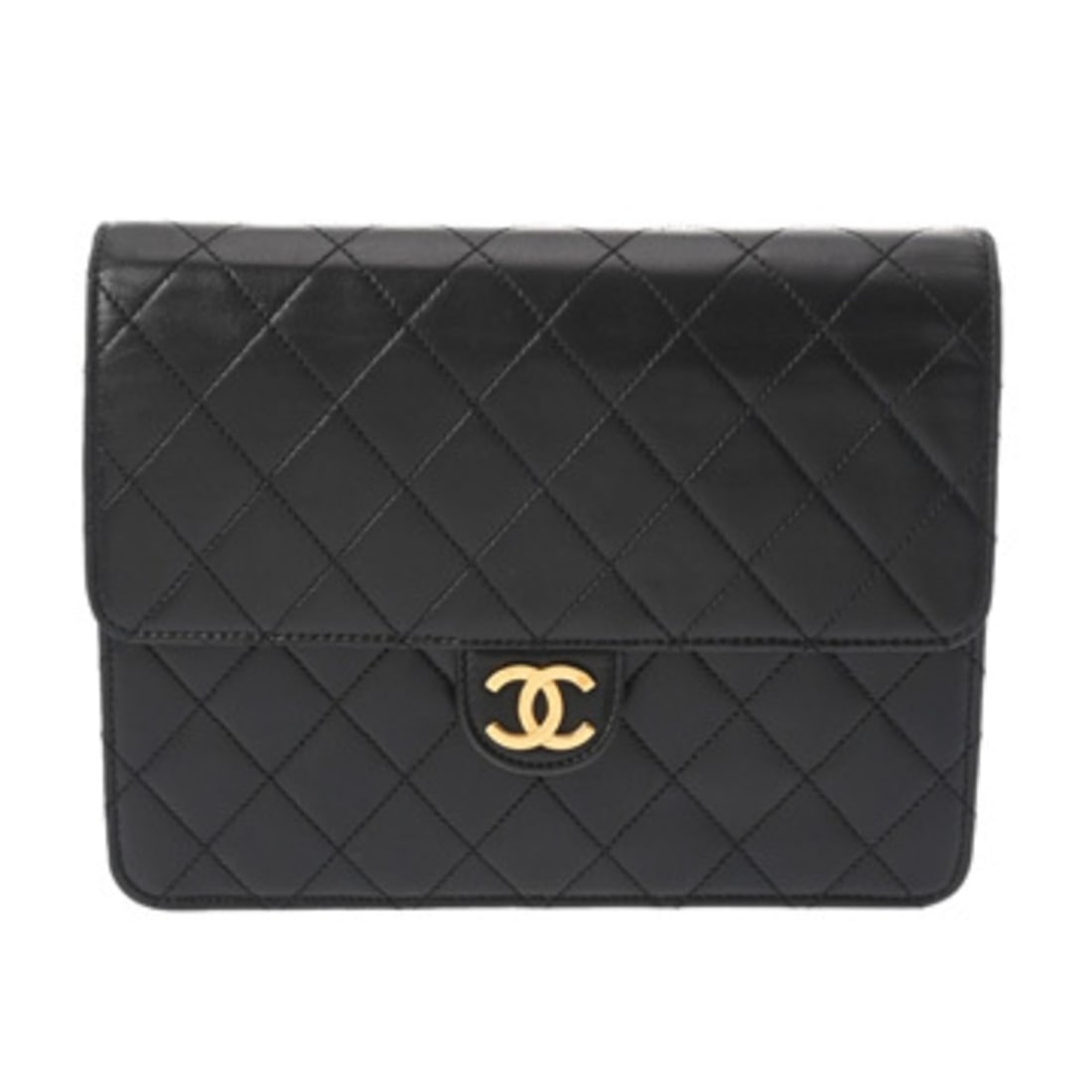 CHANEL Matelassé Push-Lock Chain Shoulder Bag, 22cm, Black, Women's, Lambskin, B Rank, Used, Ginzo: --- Catalog ---Category: SizeSize (HxWxD): 17cm x 22cm x 8cm / 6.69'' x 8.66'' x 3.14''Category: DesignType: Shoulder bagColor: BlackGender: WomenMaterial: Leather Hardware Color: GoldLeather/Fur Type