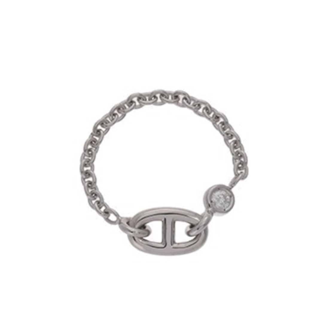 HERMES Chaine d'Ancre Chain Ring #48, Women's, 18K White Gold (WG), A-Rank, Used, Ginzo: --- Catalog ---Category: SizeJP Size: 8US Size: 4.5Category: DesignType: Band ringStone: DiamondGender: WomenMaterial: White gold (18K)Category: GeneralBrand: Hermes--- Item List ---Section: Condition