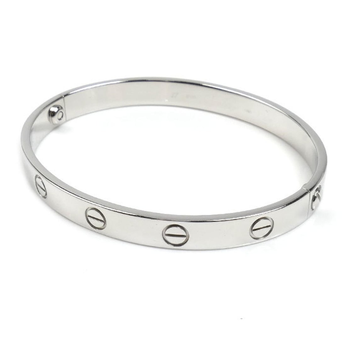 CARTIER Cartier 18KWG White Gold Love Bracelet, Size 17, 31.9g, Women's.: --- Catalog ---Category: SizeLength: 16cm / 6.29''Category: DesignType: Charm braceletGender: WomenMaterial: White gold (18K)Category: GeneralBrand: CartierCountry of Origin: France--- Item List ---Se