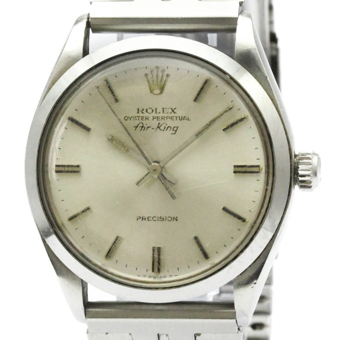 ROLEX Air King 5500 Stainless Steel Automatic Mens Watch Vintage: --- Catalog ---Category: SizeCase Diameter: 34mm / 1.34''Category: DesignType: WristwatchStyle: Dress/FormalGender: MenColor (Dial): SilverMaterial (Band): Stainless steelMaterial (Case): Stainless st