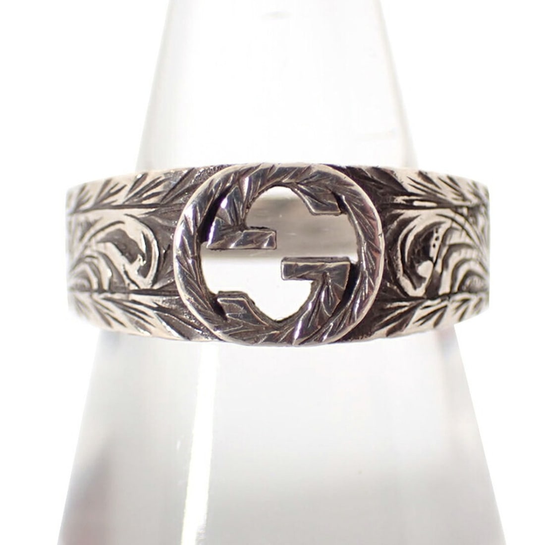 GUCCI Ag925 Arabesque G Ring, Size 11: --- Catalog ---Category: SizeJP Size: 11US Size: 6Category: DesignType: Band ringColor: SilverGender: WomenMaterial: Sterling silver 925Category: GeneralBrand: Gucci--- Item List ---Section: