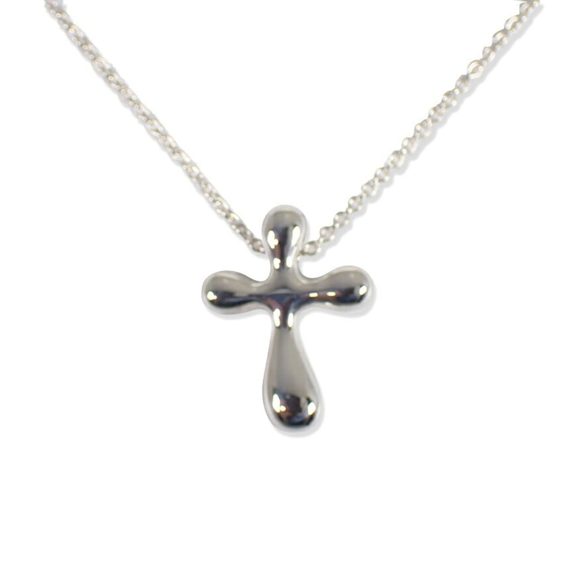 TIFFANY & Co. Ag925 Teardrop Cross Pendant: --- Catalog ---Category: SizePendant Size: 15.9mm x 12mm / 0.62'' x 0.47''Neck Circumference: 41.5 cm / 16.33''Category: DesignColor: SilverGender: WomenMaterial: Sterling silver 925Pendant Type: Pend