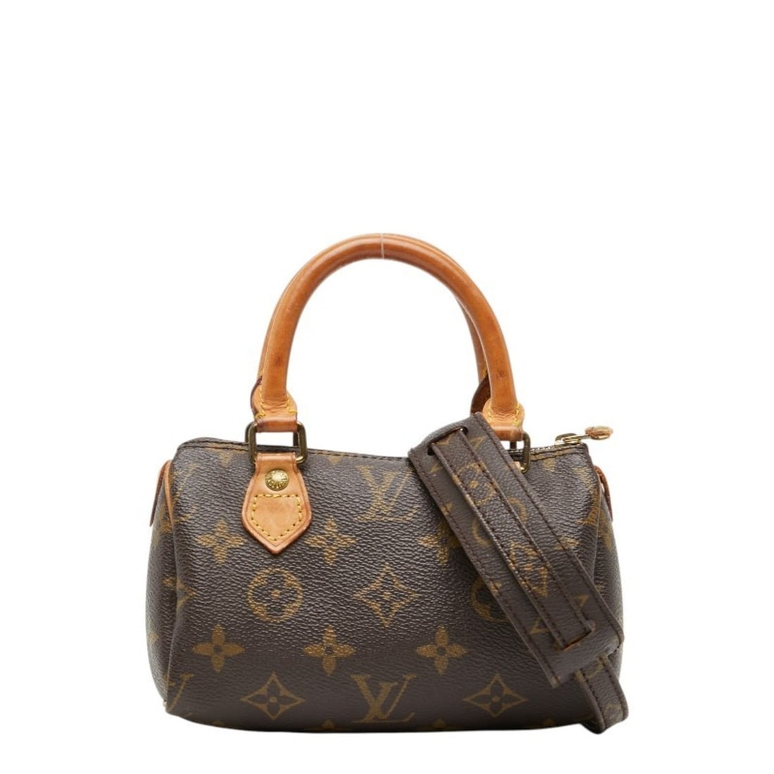 Louis Vuitton Monogram Mini Speedy Handbag Shoulder Bag 2WAY M41534 Brown Leather Women's LOUIS (1 of 13)