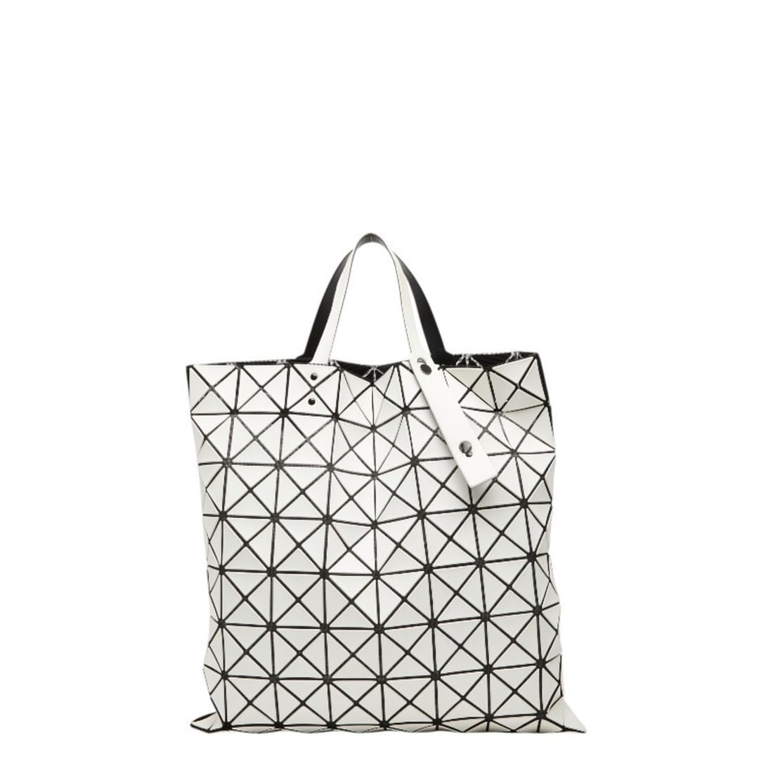 Issey Miyake BAOBAO Tote Bag Handbag White Black Women's ISSEY MIYAKE: --- Catalog ---Category: SizeHandle Drop: 20.00cm / 7.87''Size (HxWxD): 45cm x 45cm x 1cm / 17.71'' x 17.71'' x 0.39''Category: DesignType: Handbag, Tote bagColor: Black, WhiteGender: WomenClosure: Op
