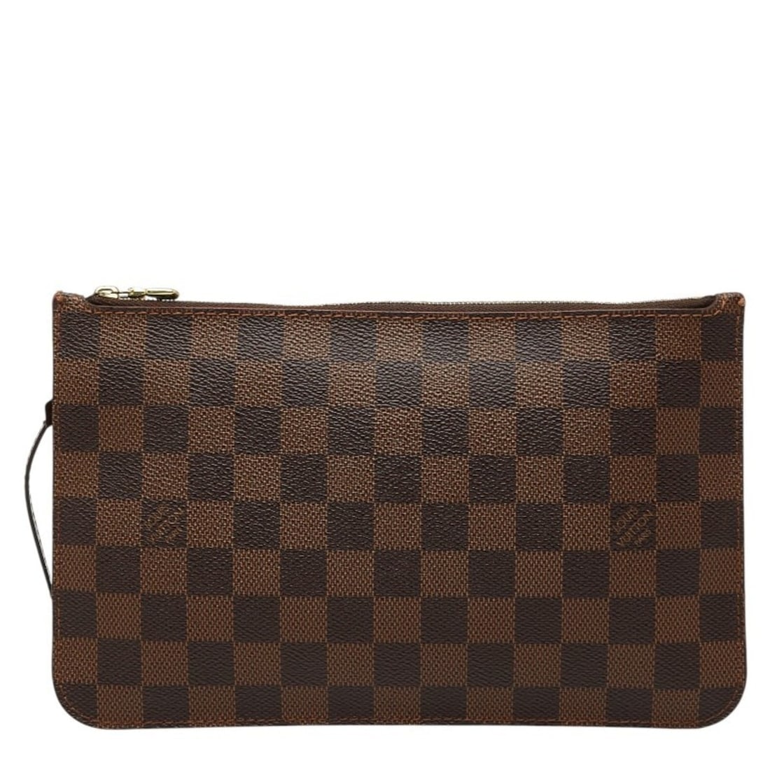 Louis Vuitton Damier Neverfull MM Handbag with Accessory Pouch, N41358, Brown Leather, Women's LOUIS (1 of 15)