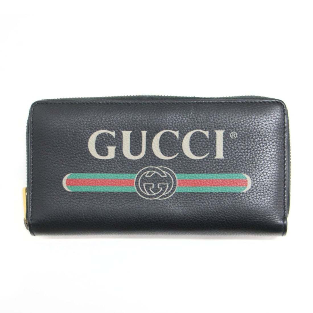 GUCCI wallet, black, round long 496317 0416, printed leather, women's, K4755: --- Catalog ---Category: SizeSize (HxWxD): 10.5cm x 19.5cm x 2.5cm / 4.13'' x 7.67'' x 0.98''Category: DesignType: Long wallet (bi-fold)Color: BlackGender: Women,MenMaterial: Leather Category: General