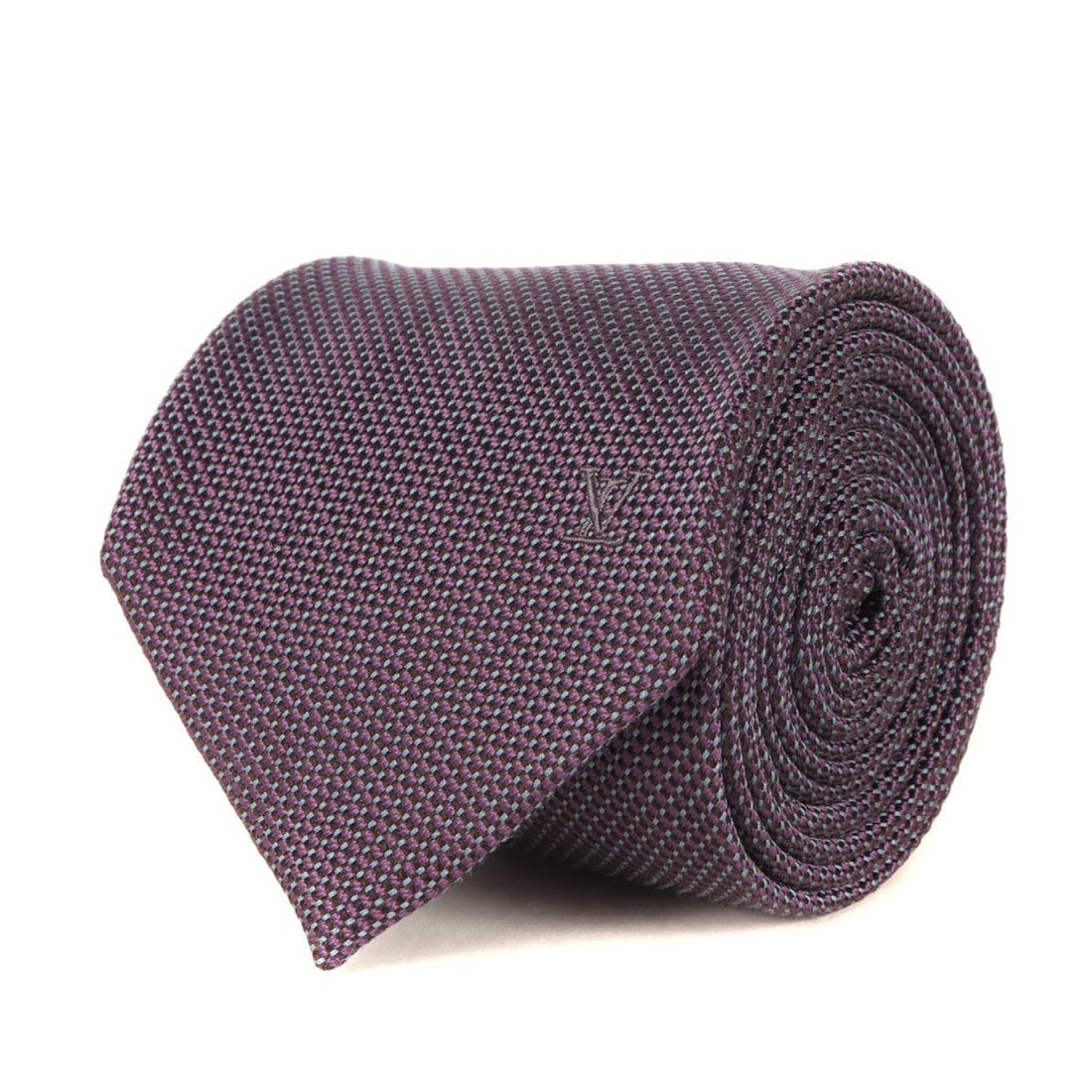 LOUIS VUITTON Louis Vuitton Tie LV Silk/Cotton Purple Men's K4754: --- Catalog ---Category: SizeTotal Length: 153cm / 60.23''Category: DesignType: CravatColor: PurpleGender: MenMaterial: Silk , Cotton Category: GeneralBrand: Louis VuittonCountry of Origin: Italy--- I