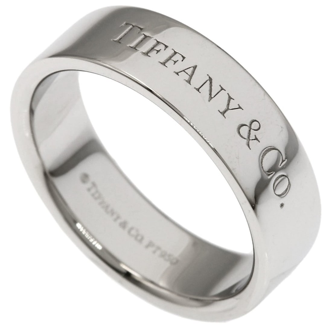 Tiffany & Co. Flat Band Ring, Platinum PT950, Women's Ring.: --- Catalog ---Category: SizeJP Size: 17US Size: 8.5Category: DesignType: Band ringGender: WomenMaterial: Platinum 950Category: GeneralBrand: Tiffany--- Item List ---Section: ConditionRanking: Rank A