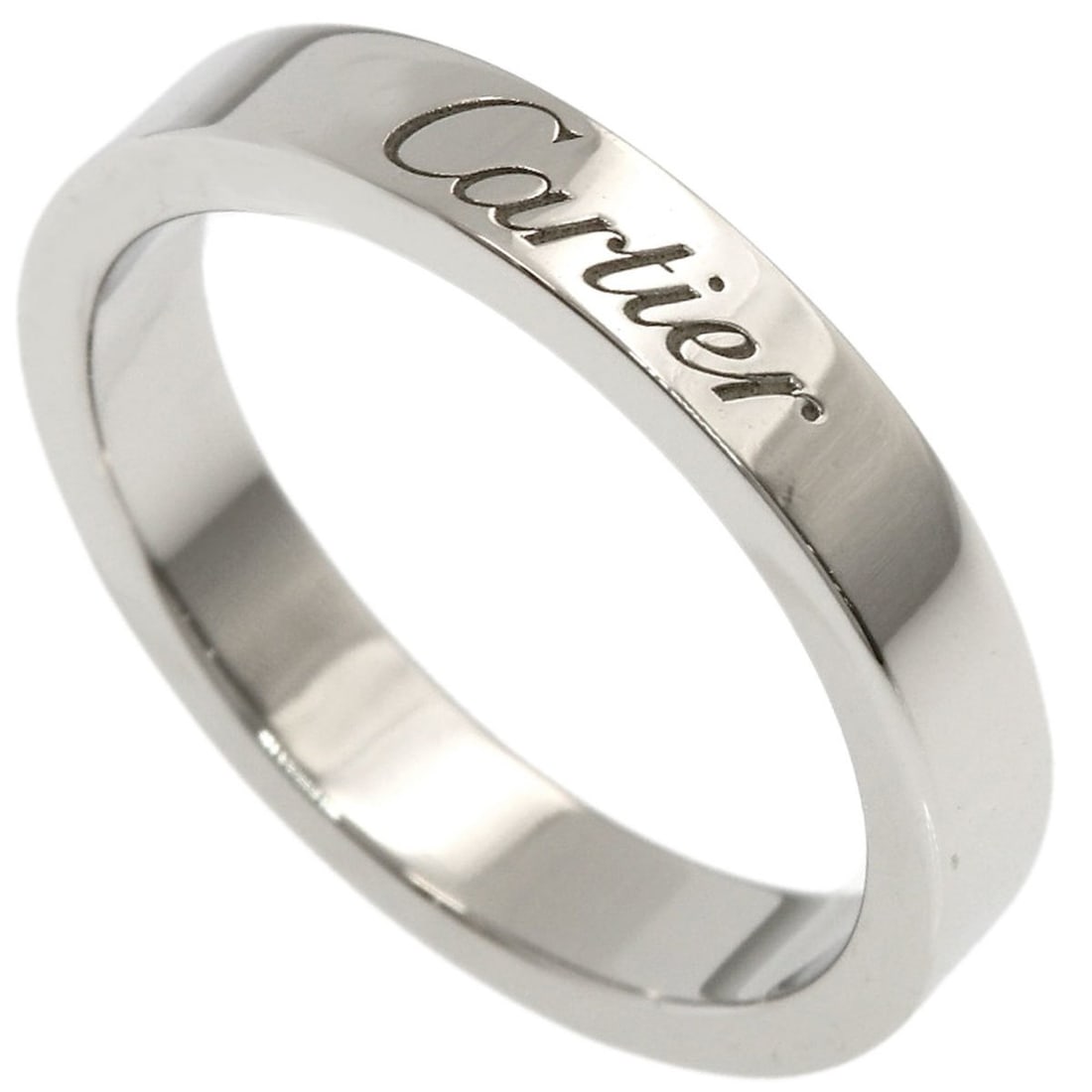Cartier Flat Band #46 Ring, Platinum PT950, Women's, CARTIER: --- Catalog ---Category: SizeJP Size: 6US Size: 3.5Category: DesignType: Band ringGender: WomenMaterial: Platinum 950Category: GeneralBrand: Cartier--- Item List ---Section: ConditionRanking: Rank A U