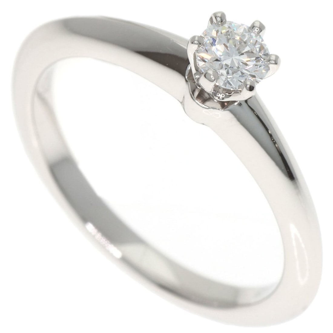 Tiffany & Co. Solitaire Diamond Ring, Platinum PT950, Women's.: --- Catalog ---Category: SizeJP Size: 9US Size: 5Category: DesignType: Band ringGender: WomenMaterial: Platinum 950Category: GeneralBrand: Tiffany--- Item List ---Section: ConditionRanking: Rank A Use