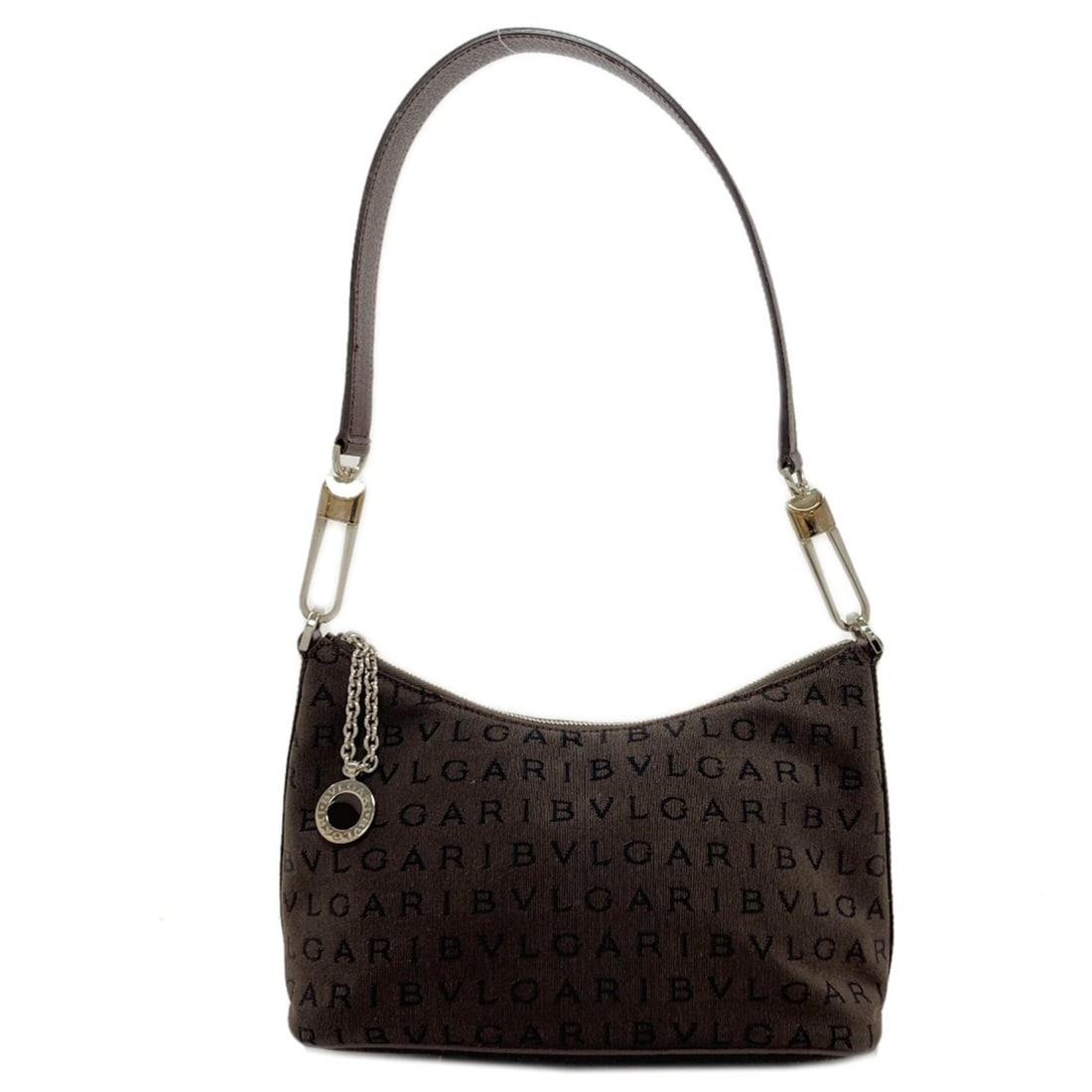 Bulgari Logomania Shoulder Bag, Canvas, Women's BVLGARI: --- Catalog ---Category: SizeSize (HxWxD): 13cm x 23cm x 10cm / 5.11'' x 9.05'' x 3.93''Strap Length: 56cm / 22.04''Category: DesignType: Shoulder bagColor: BrownGender: WomenClosure: ZipperMaterial: