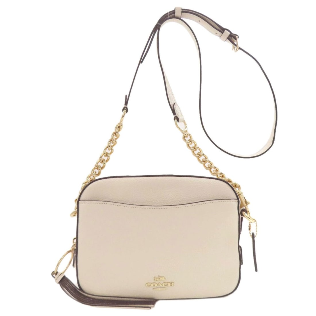 Coach 29411 Long Shoulder Camera Bag, Leather Bag for Women: --- Catalog ---Category: SizeSize (HxWxD): 15.5cm x 21cm x 7.5cm / 6.1'' x 8.26'' x 2.95''Category: DesignType: Shoulder bagColor: WhiteGender: WomenMaterial: Leather Category: GeneralMPN: 29411Brand: